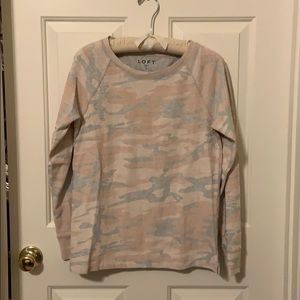 Brand new Loft pink camo  sweatshirt